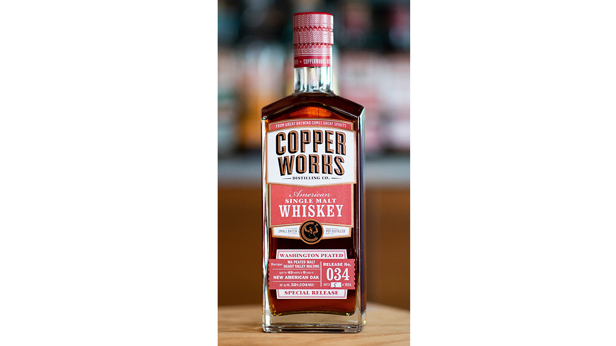 Copperworks Washington Peated Single Malt Whiskey