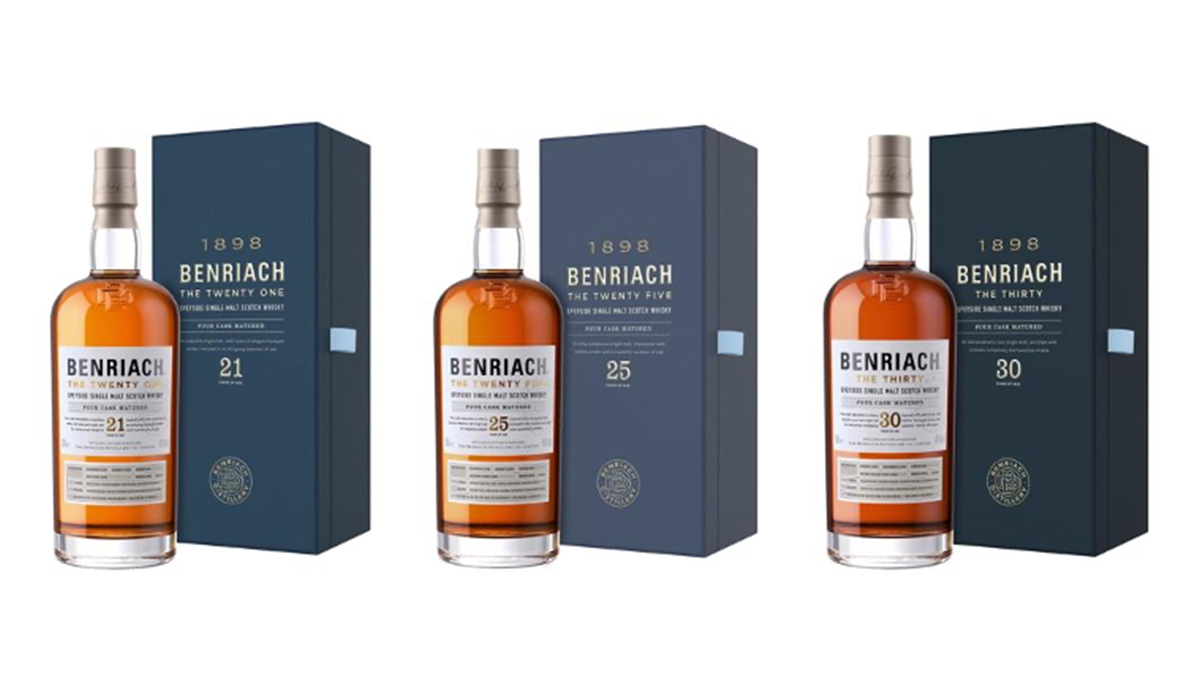 Benriach Rare 21, 25 and 30 Year Old Whiskies