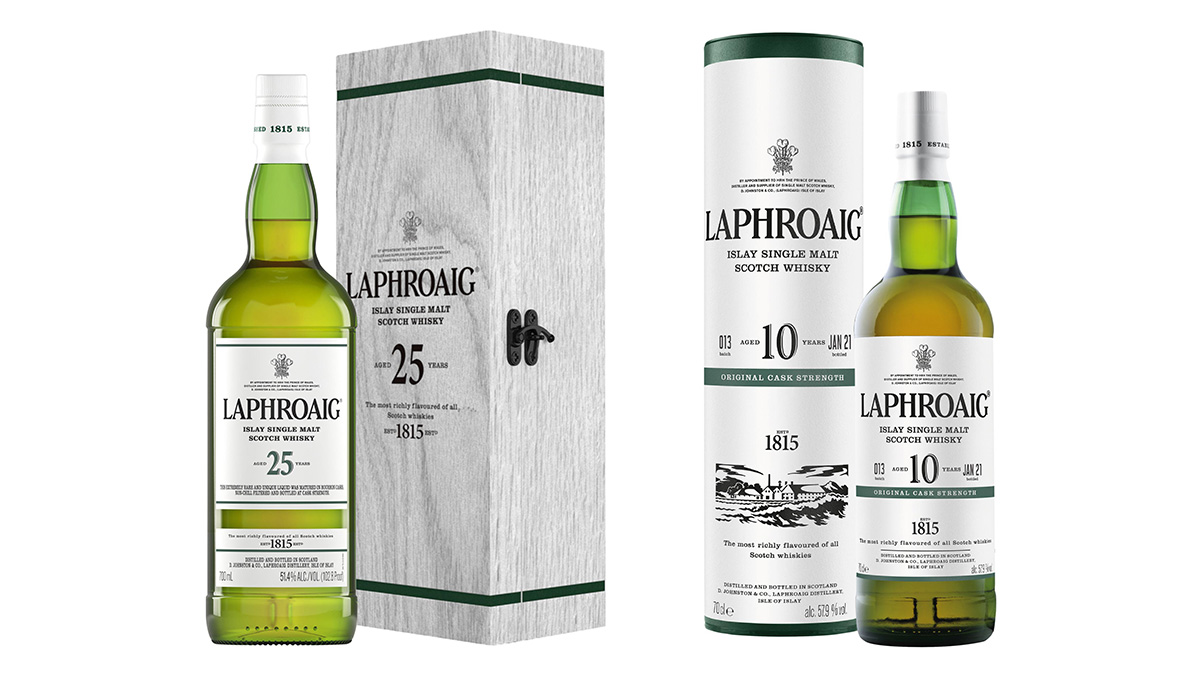 Laphroaig 2021 Cask Strength Editions Batch 13, 10 Year Old And 25 Year Old