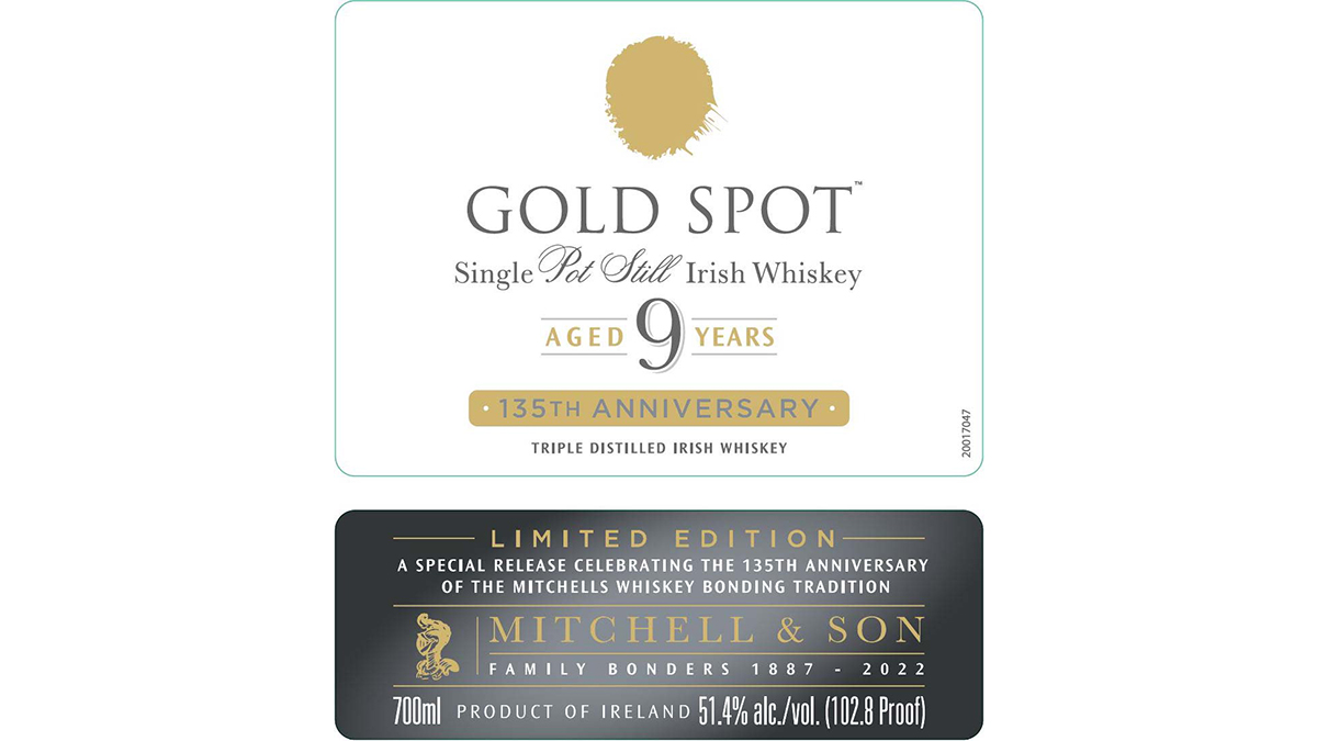 Gold Spot Irish Whiskey 135th Anniversary