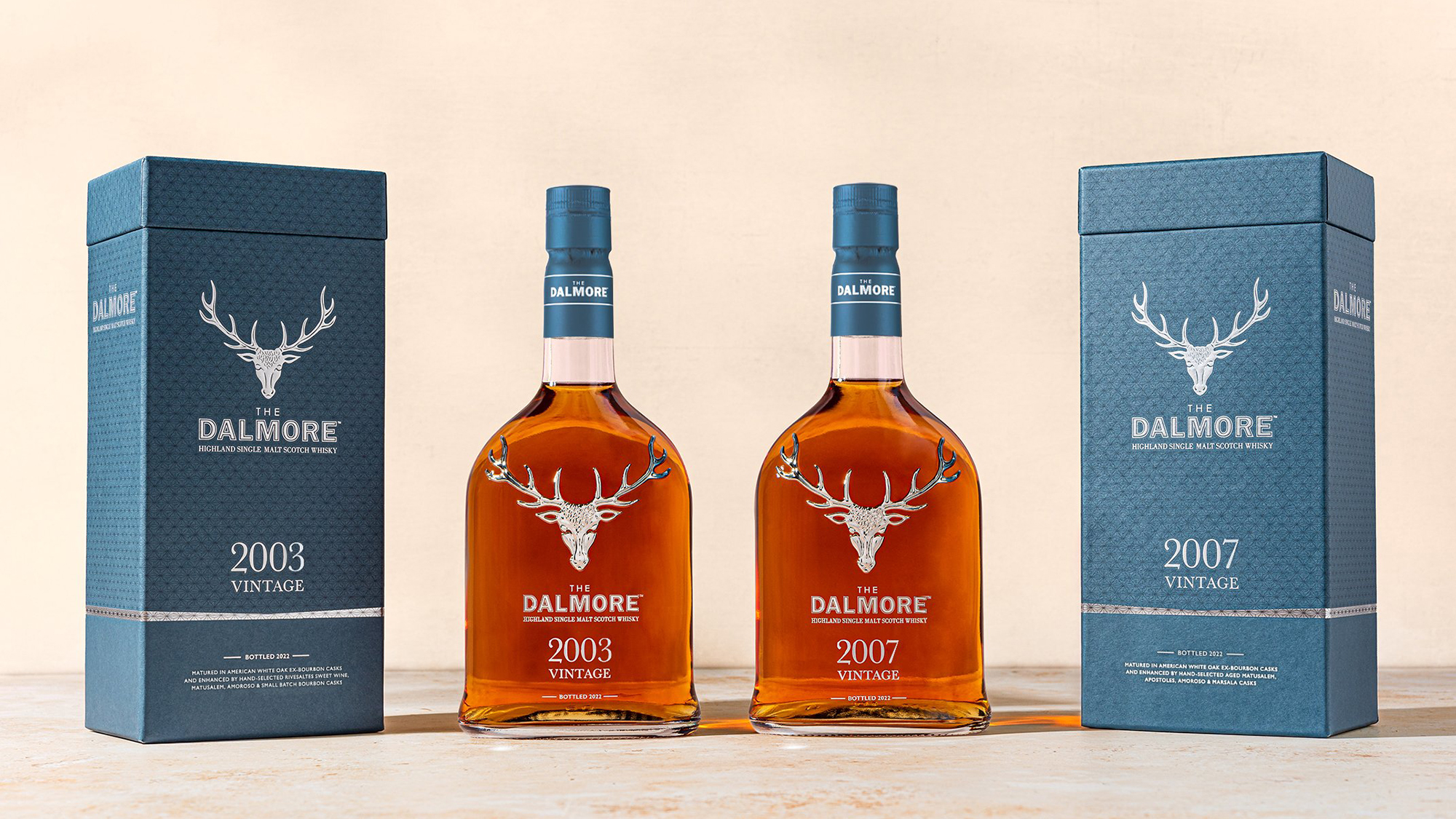 Dalmore 2003 And 2007 Vintage Whiskies Join Vintage Collection bottle box