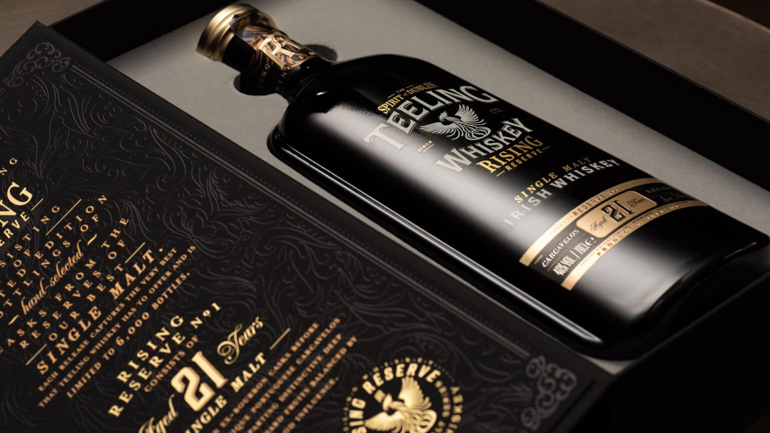 Teeling Rising Reserve 21 Year Old Single Malt Irish Whiskey box