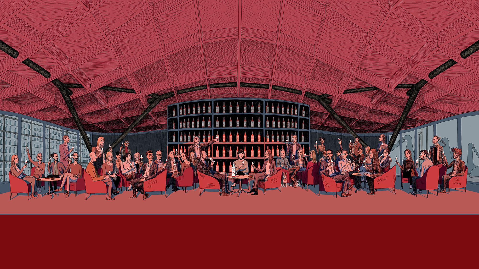 The Macallan Red Collection_The Macallan Bar Illustration