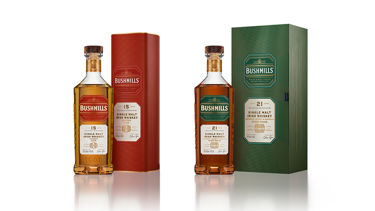 Bushmills World Wood Series Launches With 15 and 21-Year Old Single Malts